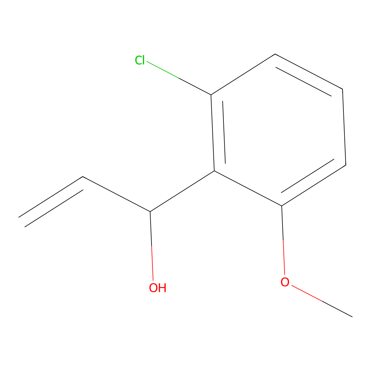 1-(2-Chloro-6-methoxyphenyl)prop-2-en-1-ol molecular structure, CAS 1564795-71-6