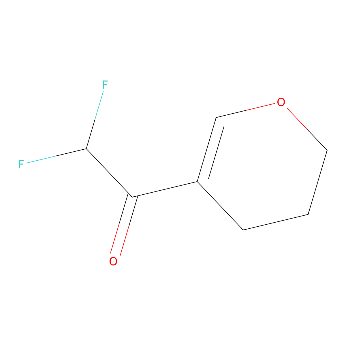 1-(3,4-dihydro-2H-pyran-5-yl)-2,2-difluoroethan-1-one molecular structure, CAS 1564797-97-2