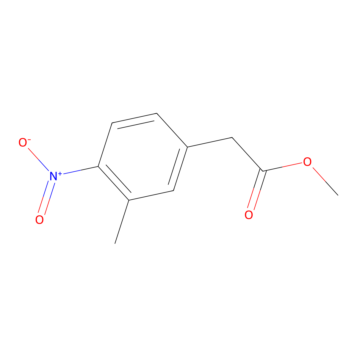Methyl 2-(3-methyl-4-nitrophenyl)acetate molecular structure, CAS 156480-27-2