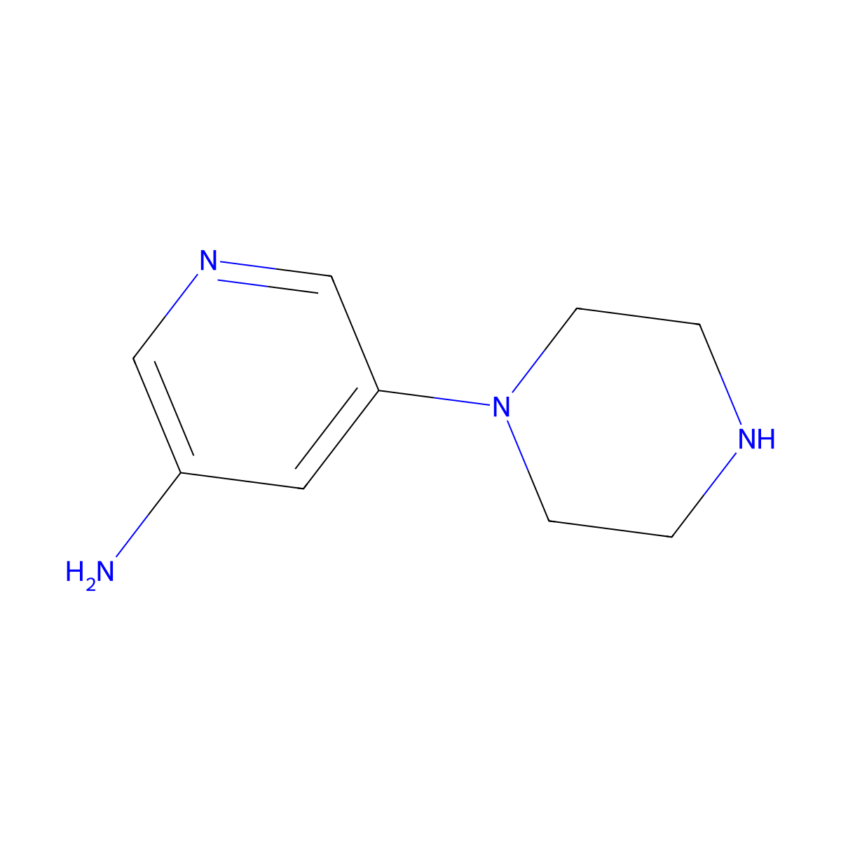 5-(Piperazin-1-yl)pyridin-3-amine molecular structure, CAS 1564813-32-6