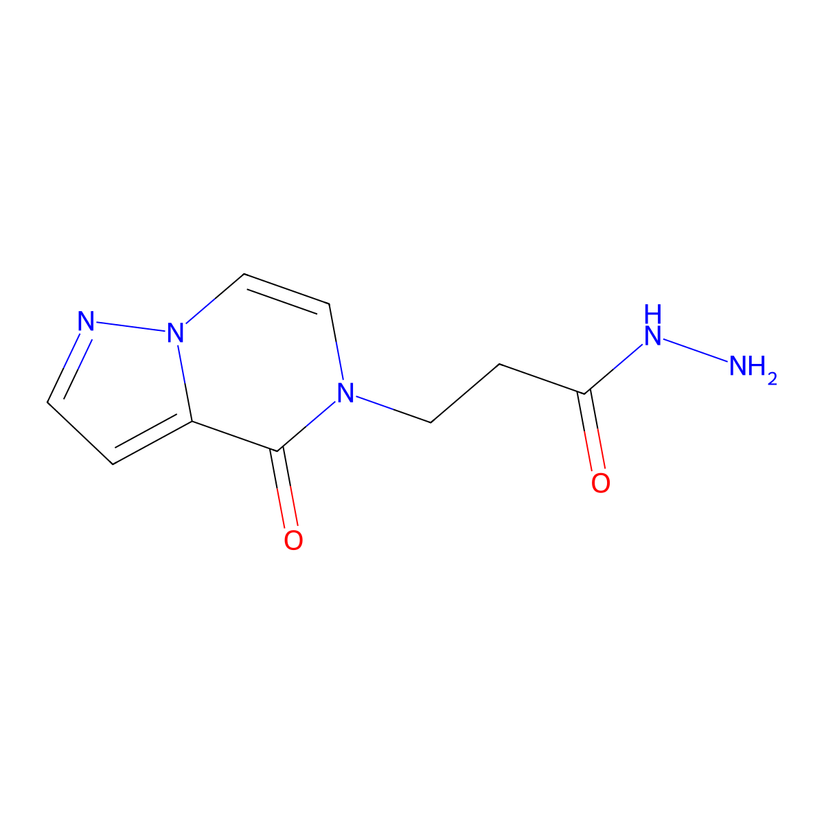 3-(4-Oxopyrazolo[1,5-a]pyrazin-5-yl)propanehydrazide molecular structure, CAS 1564815-44-6