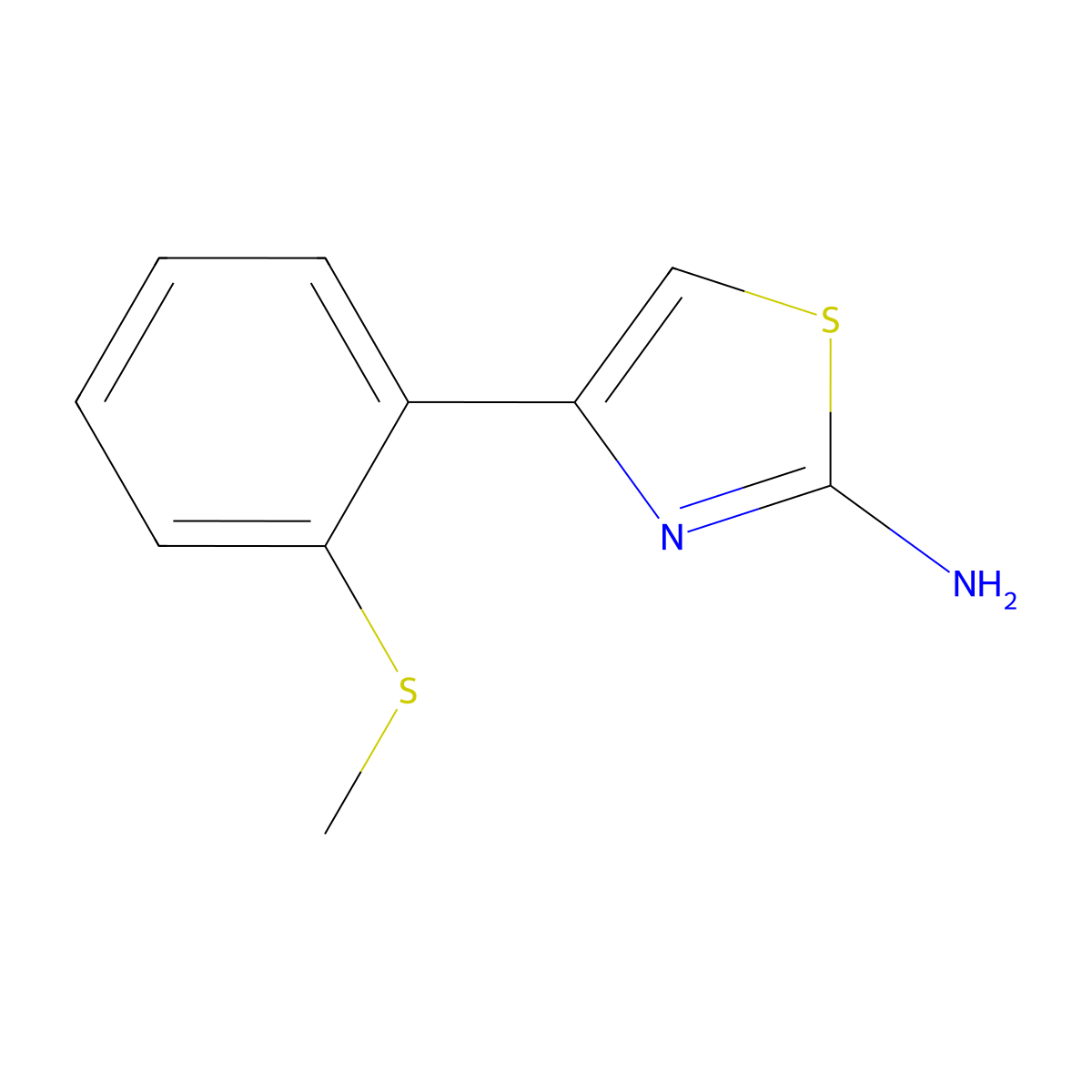 4-[2-(Methylsulfanyl)phenyl]-1,3-thiazol-2-amine molecular structure, CAS 1564817-58-8