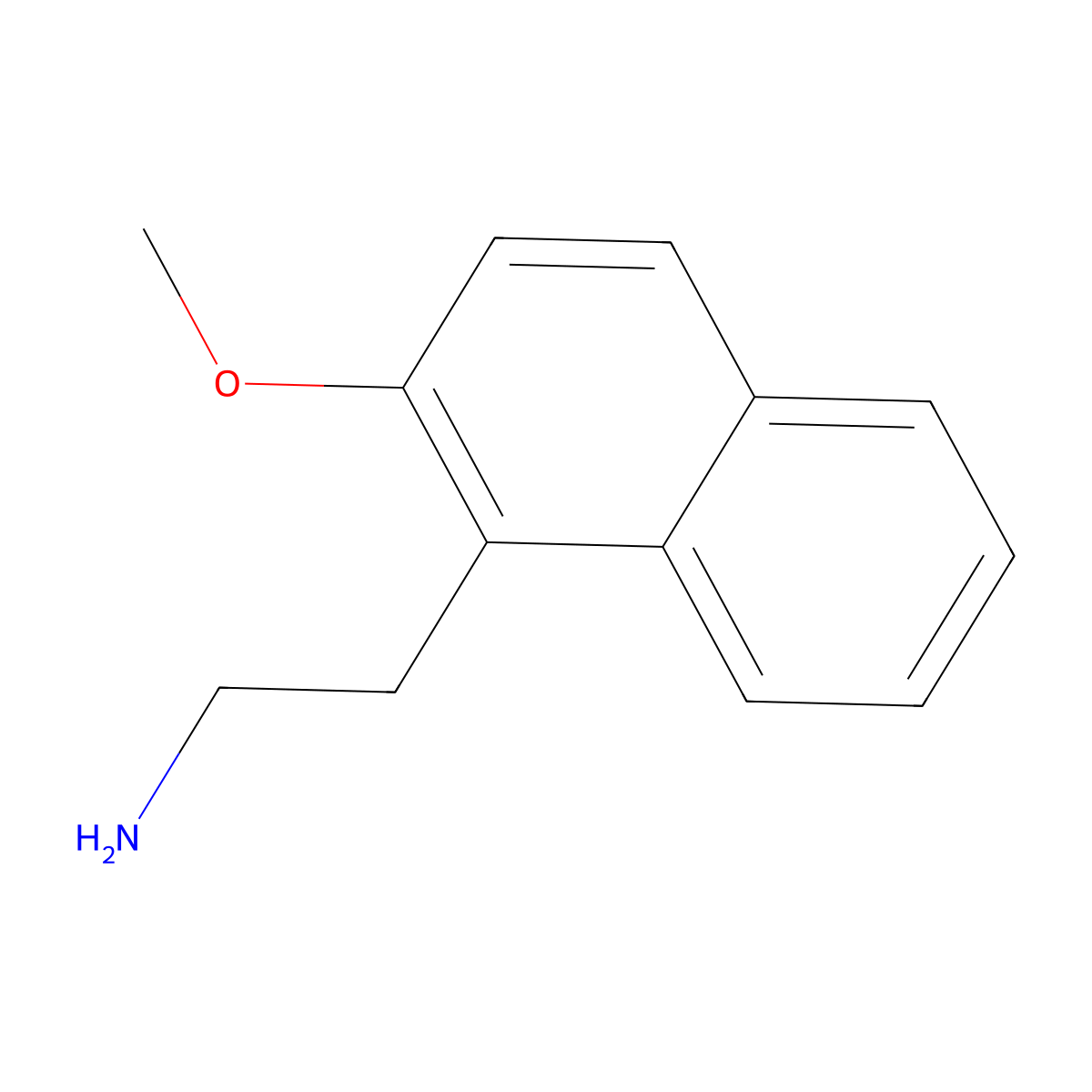 2-(2-Methoxynaphthalen-1-yl)ethan-1-amine molecular structure, CAS 156482-75-6
