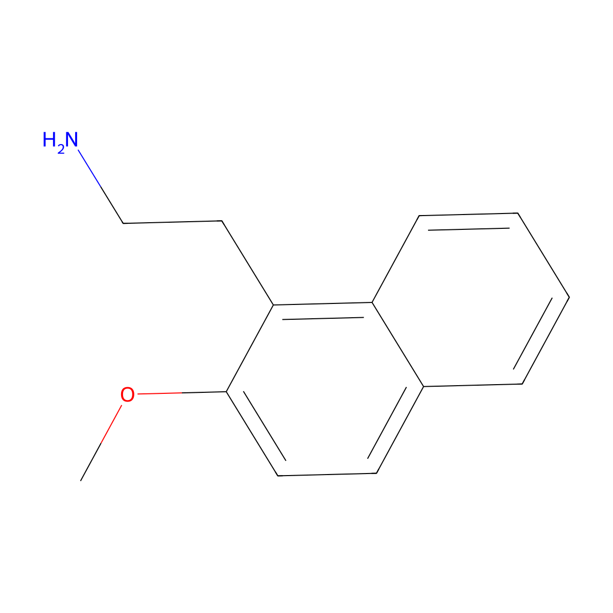 2-(2-Methoxynaphthalen-1-yl)ethan-1-amine molecular structure, CAS 156482-75-6
