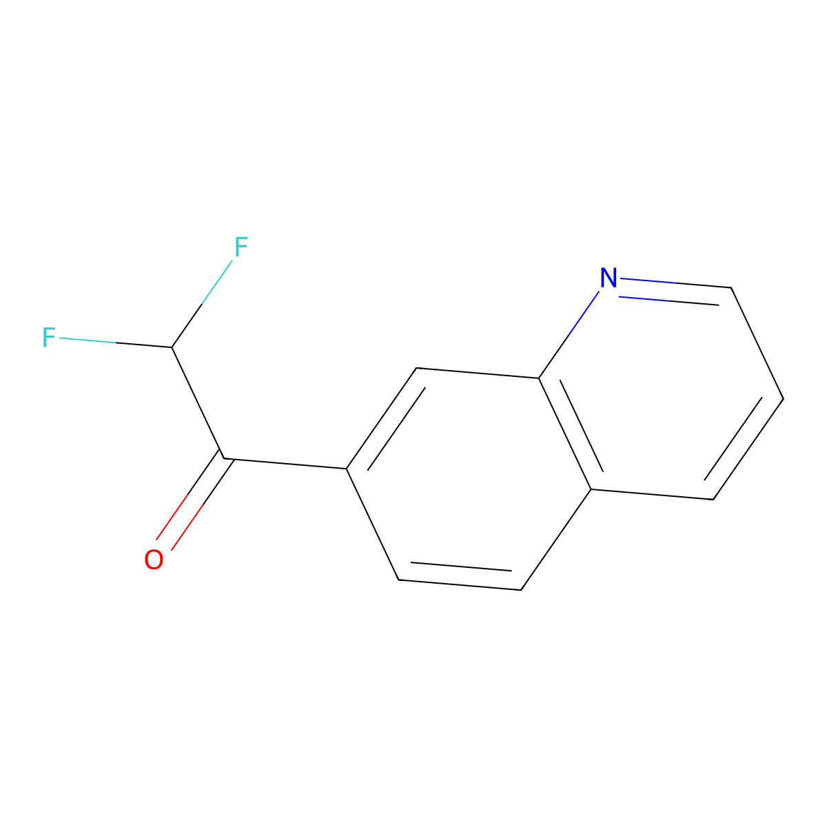 2,2-Difluoro-1-(quinolin-7-yl)ethan-1-one molecular structure, CAS 1564821-09-5