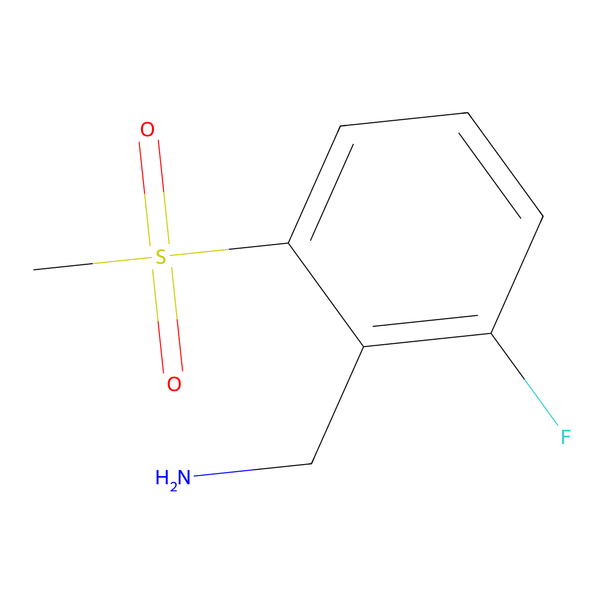 2-Fluoro-6-methanesulfonyl-benzylamine molecular structure, CAS 1564824-85-6