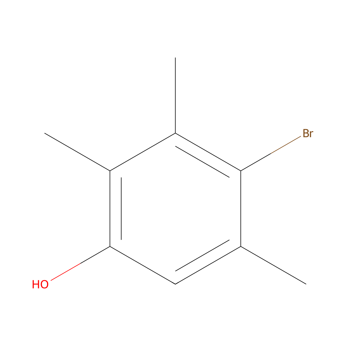 4-Bromo-2,3,5-trimethylphenol molecular structure, CAS 156483-07-7