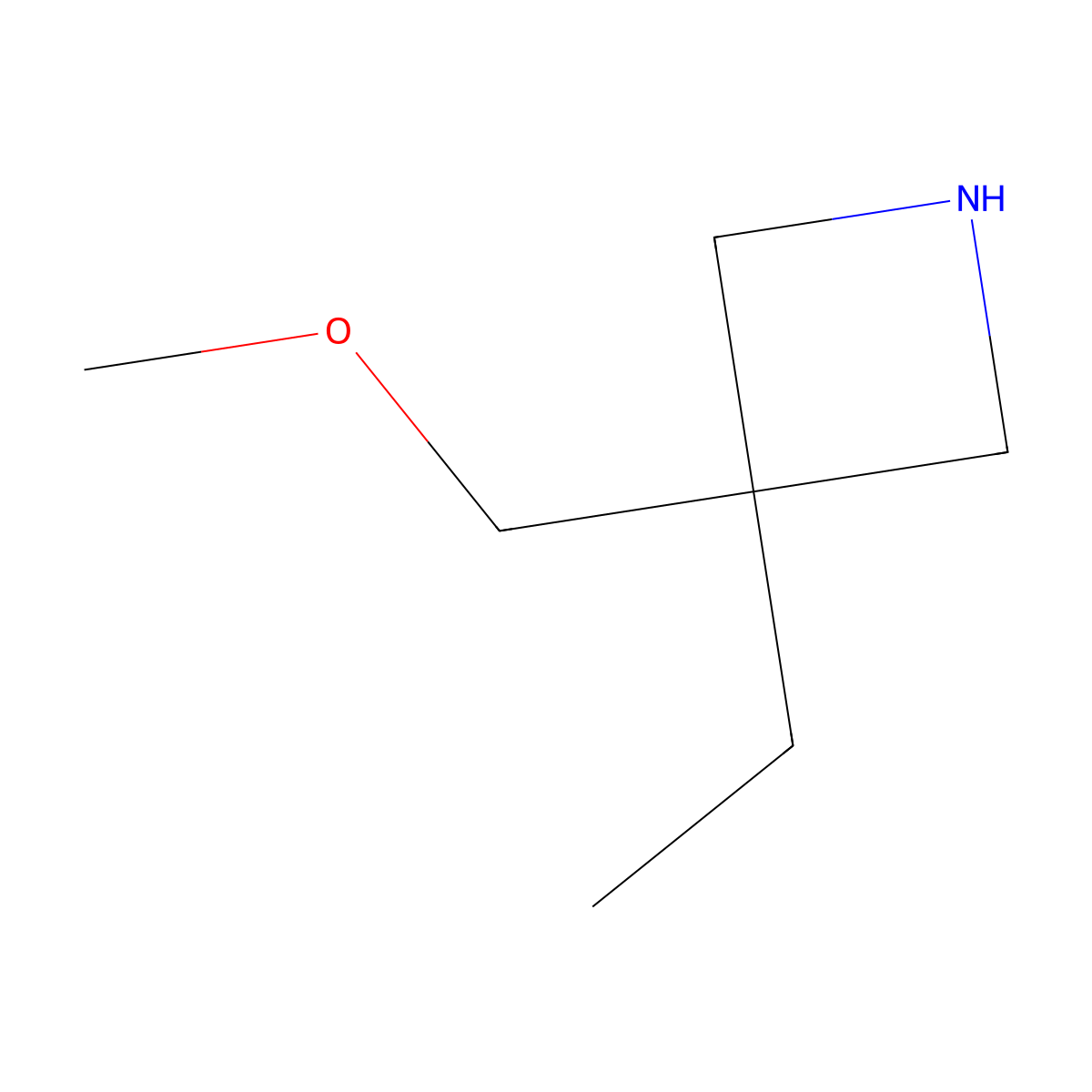 3-Ethyl-3-(methoxymethyl)azetidine molecular structure, CAS 1564830-51-8