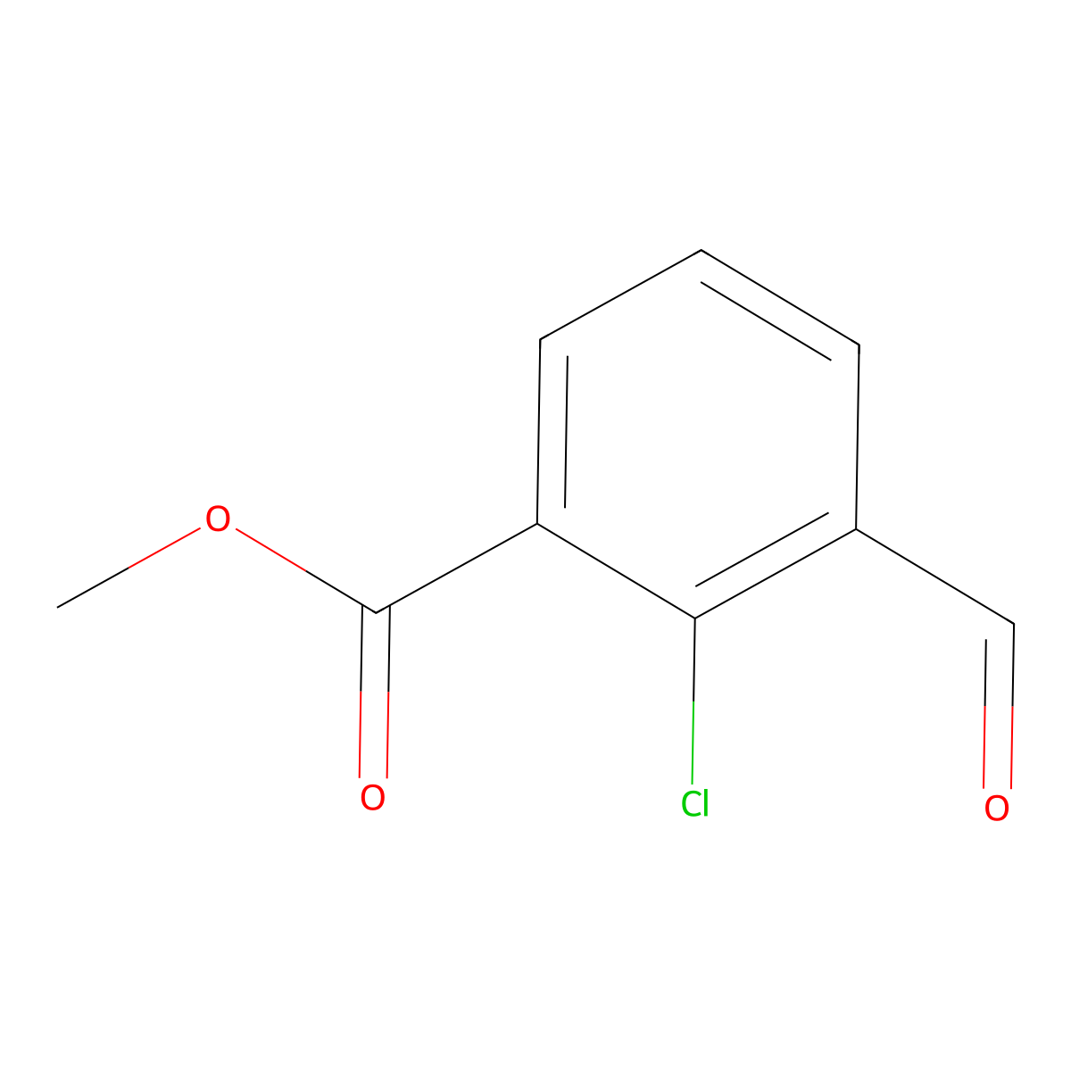 Methyl 2-chloro-3-formylbenzoate molecular structure, CAS 1564841-03-7