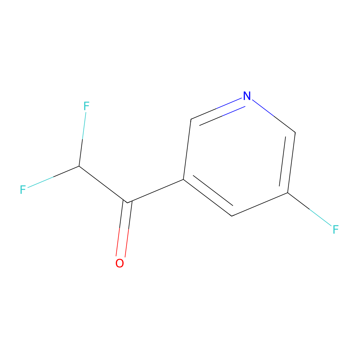 2,2-Difluoro-1-(5-fluoropyridin-3-yl)ethan-1-one molecular structure, CAS 1564850-49-2
