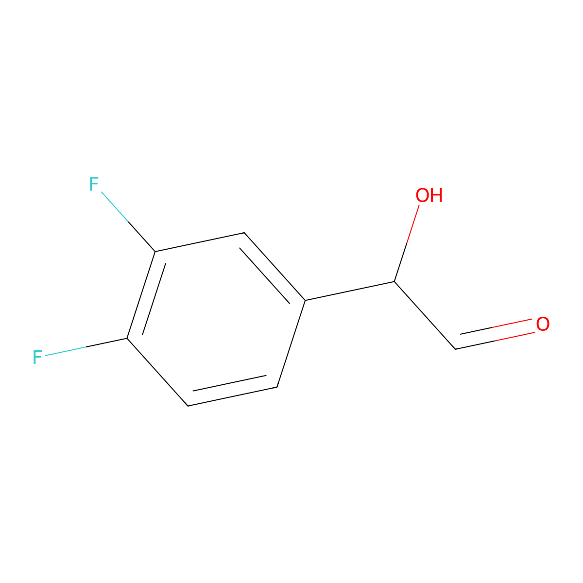 2-(3,4-Difluorophenyl)-2-hydroxyacetaldehyde molecular structure, CAS 1564851-73-5