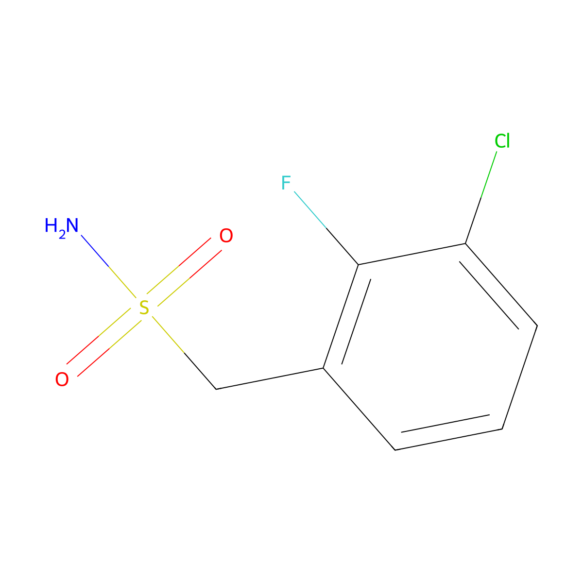 (3-Chloro-2-fluorophenyl)methanesulfonamide molecular structure, CAS 1564853-25-3