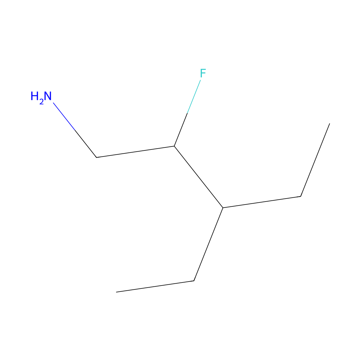 3-Ethyl-2-fluoropentan-1-amine molecular structure, CAS 1564860-41-8