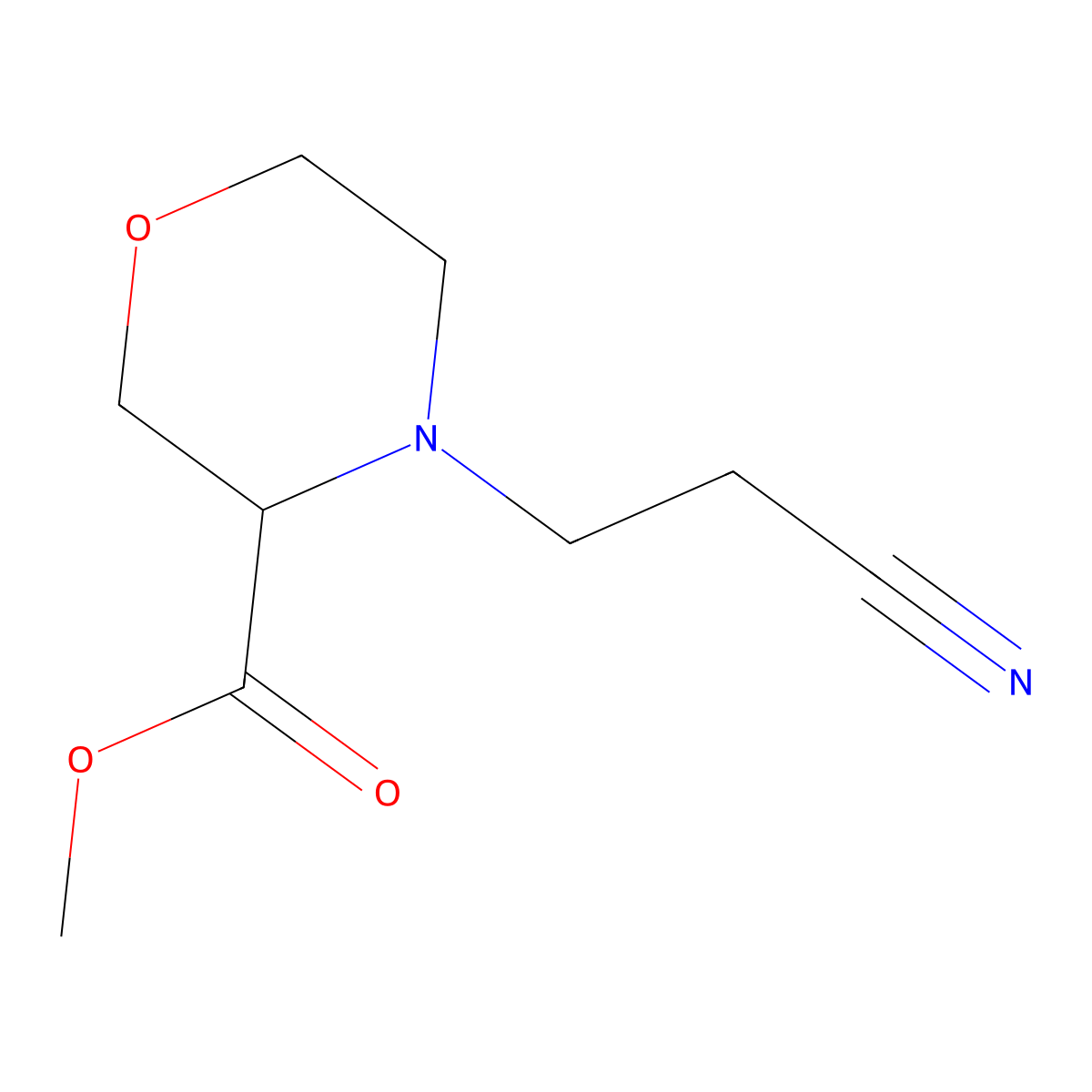 Methyl 4-(2-cyanoethyl)morpholine-3-carboxylate molecular structure, CAS 1564865-13-9