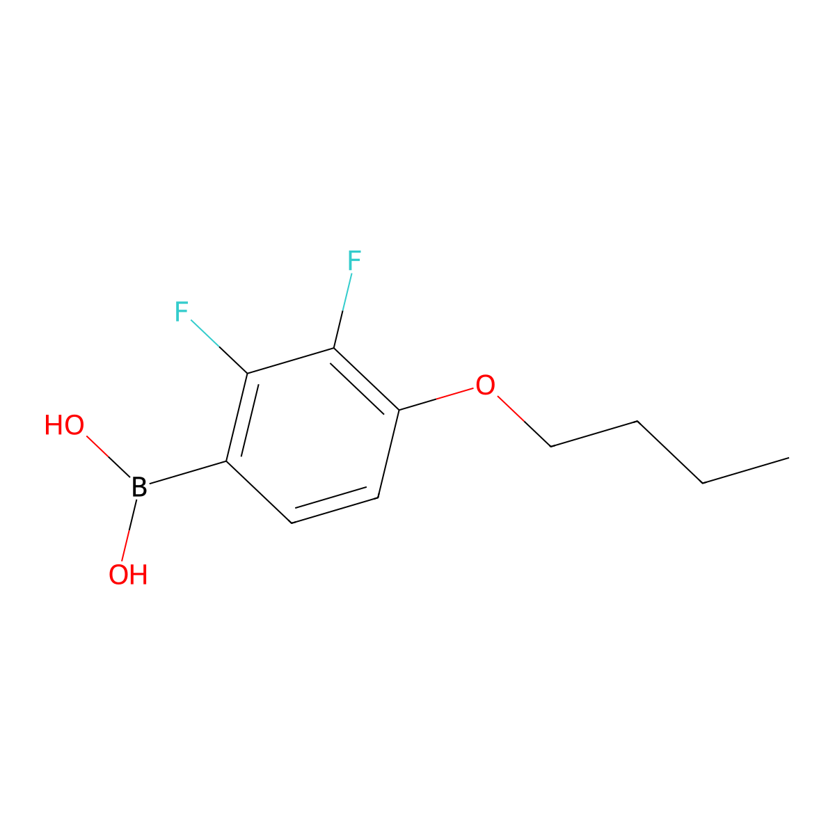 (4-Butoxy-2,3-difluorophenyl)boronic acid molecular structure, CAS 156487-12-6