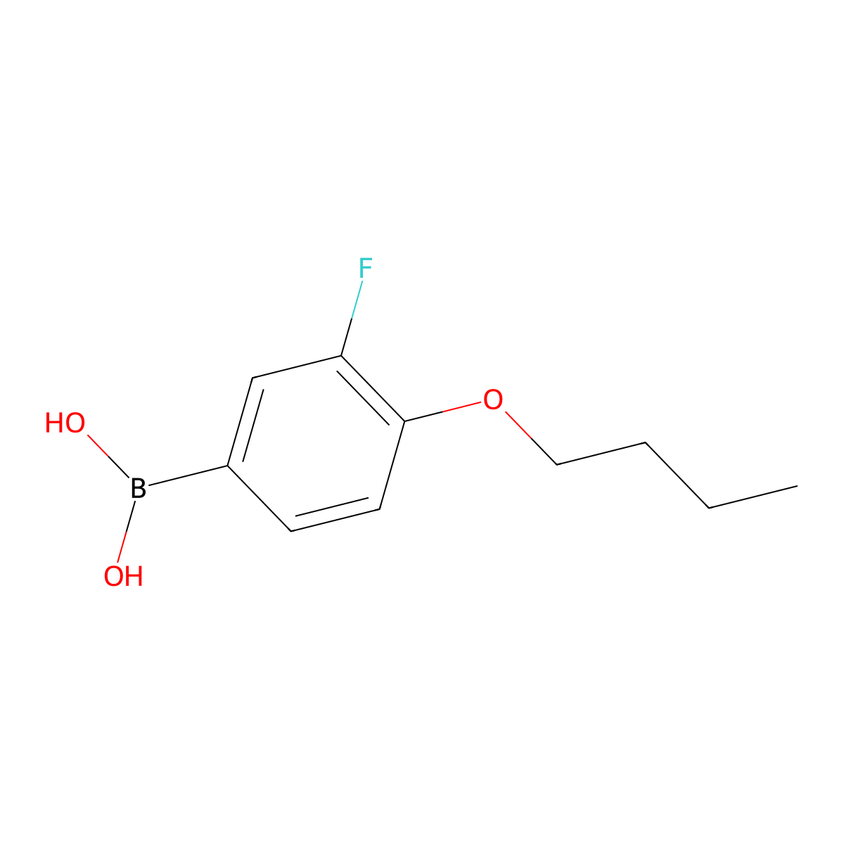 (4-Butoxy-3-fluorophenyl)boronic acid molecular structure, CAS 156487-13-7