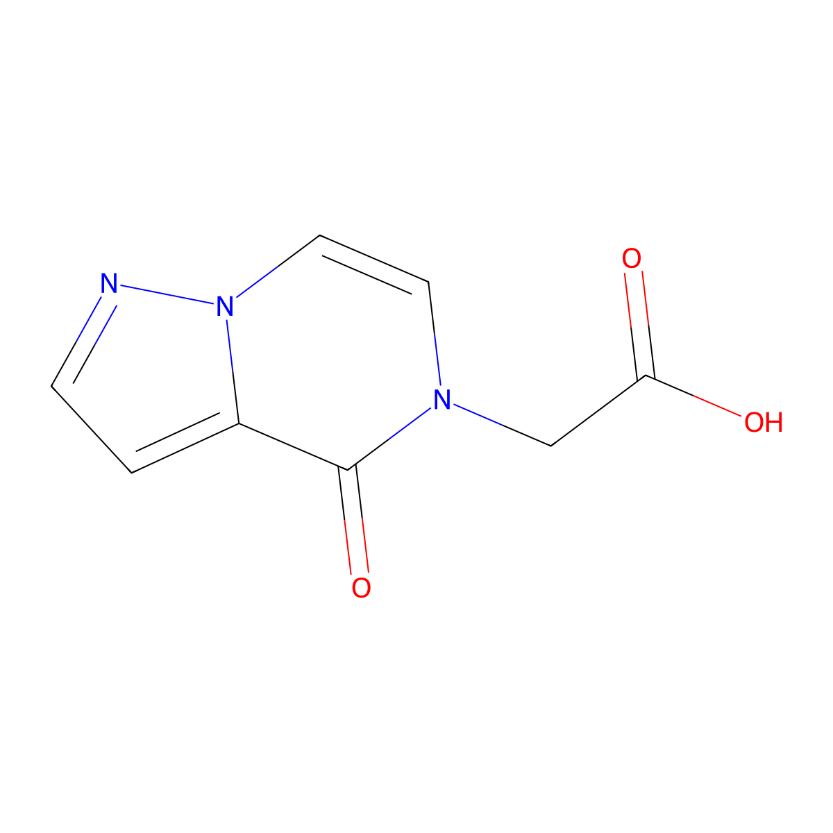 2-(4-Oxopyrazolo[1,5-a]pyrazin-5(4H)-yl)acetic acid molecular structure, CAS 1564870-55-8