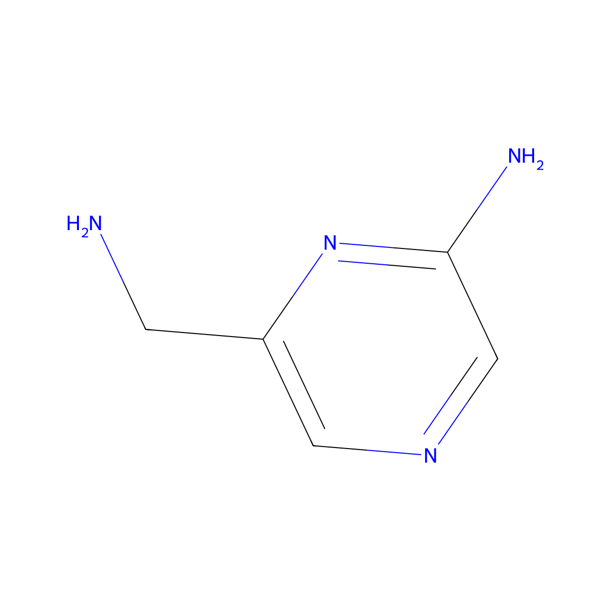 6-(Aminomethyl)pyrazin-2-amine molecular structure, CAS 1564871-63-1