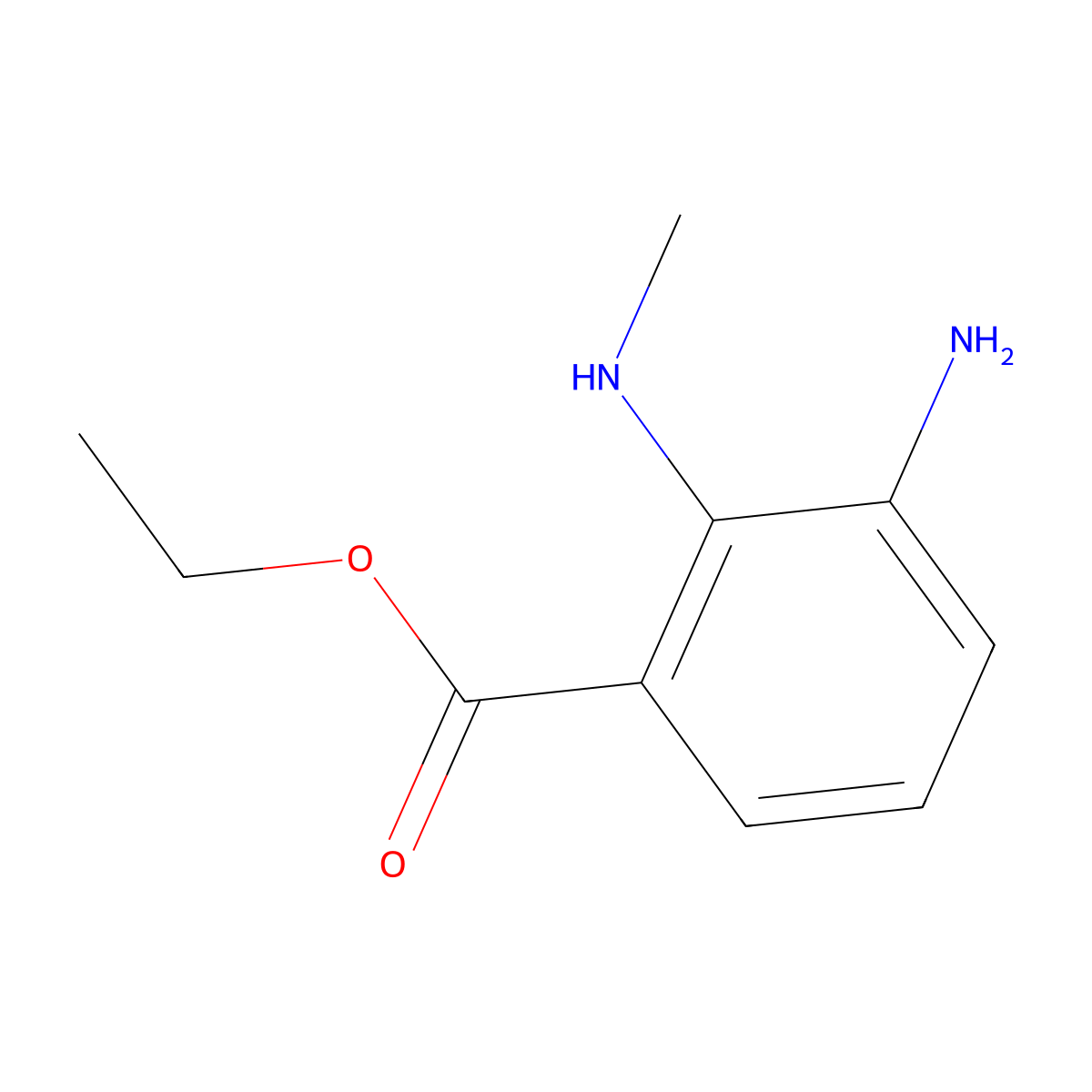 Ethyl 3-amino-2-(methylamino)benzoate molecular structure, CAS 1564877-31-1