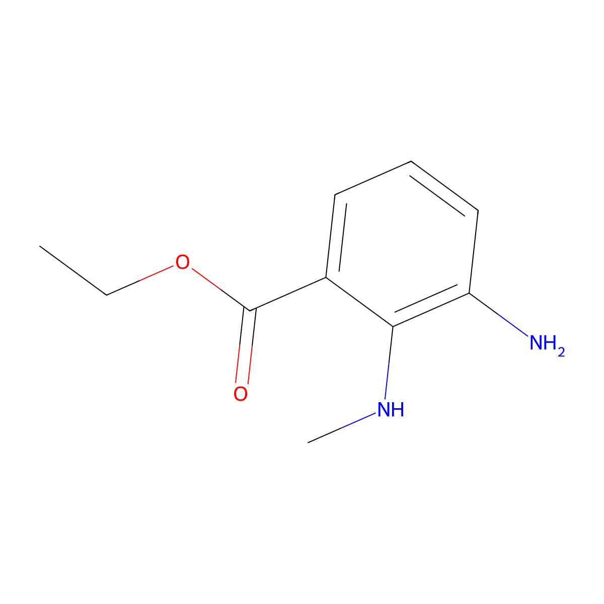 Ethyl 3-amino-2-(methylamino)benzoate molecular structure, CAS 1564877-31-1