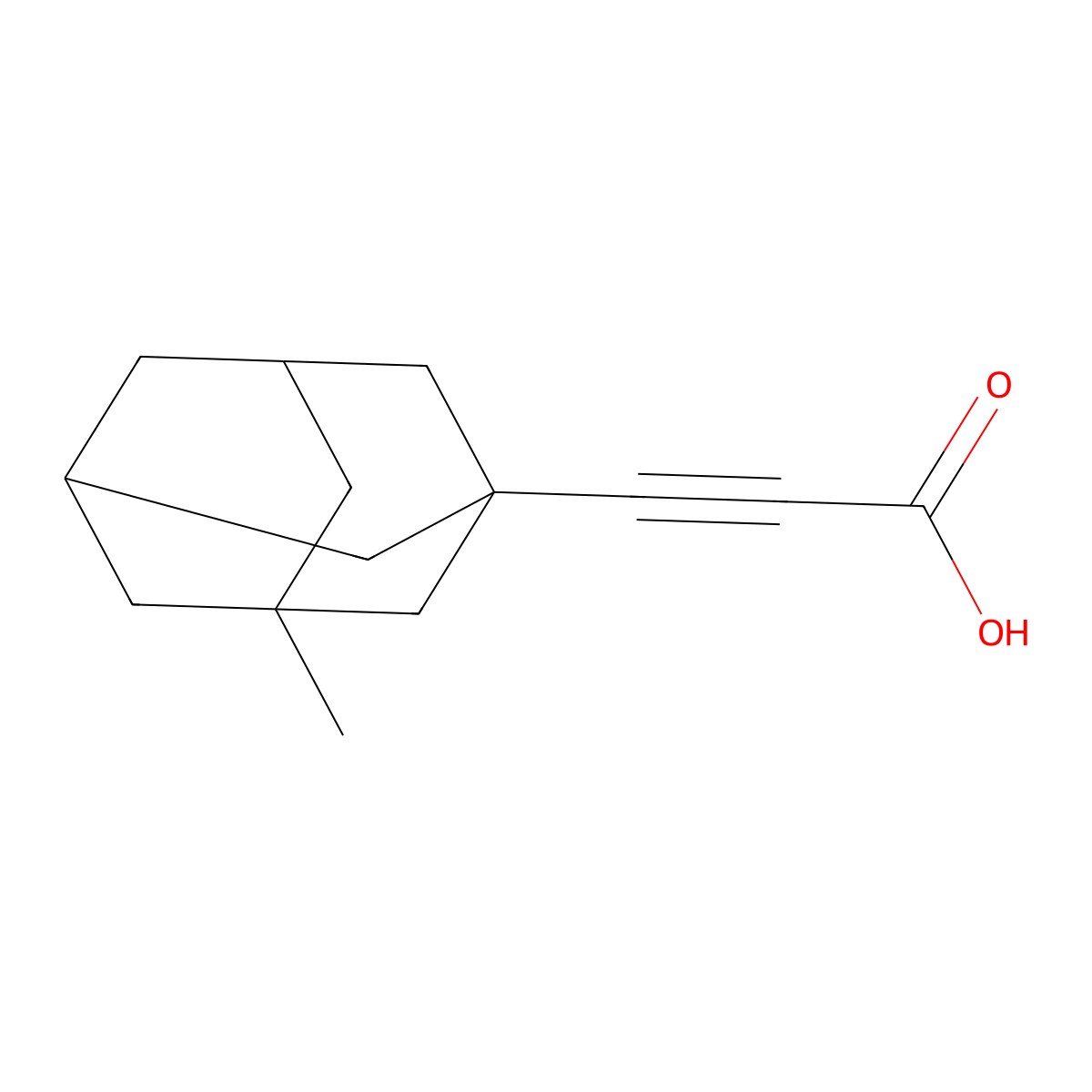 2-Propynoic acid, 3-(3-methyltricyclo[3.3.1.13,7]dec-1-YL)- molecular structure, CAS 1564879-12-4