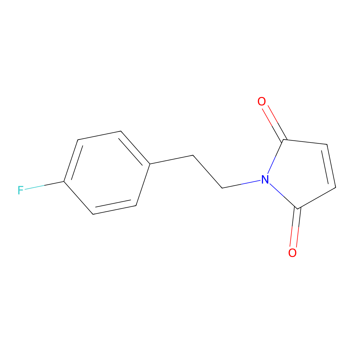 1-[2-(4-fluorophenyl)ethyl]-2,5-dihydro-1H-pyrrole-2,5-dione molecular structure, CAS 156489-29-1