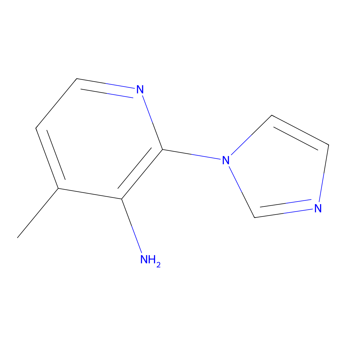 2-(1H-Imidazol-1-yl)-4-methylpyridin-3-amine molecular structure, CAS 156489-91-7