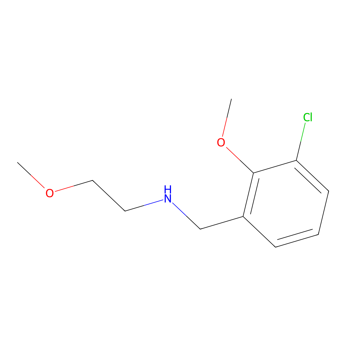 [(3-Chloro-2-methoxyphenyl)methyl](2-methoxyethyl)amine molecular structure, CAS 1564899-13-3