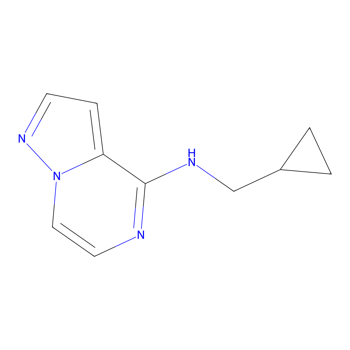 N-(cyclopropylmethyl)pyrazolo[1,5-a]pyrazin-4-amine molecular structure, CAS 1564901-67-2