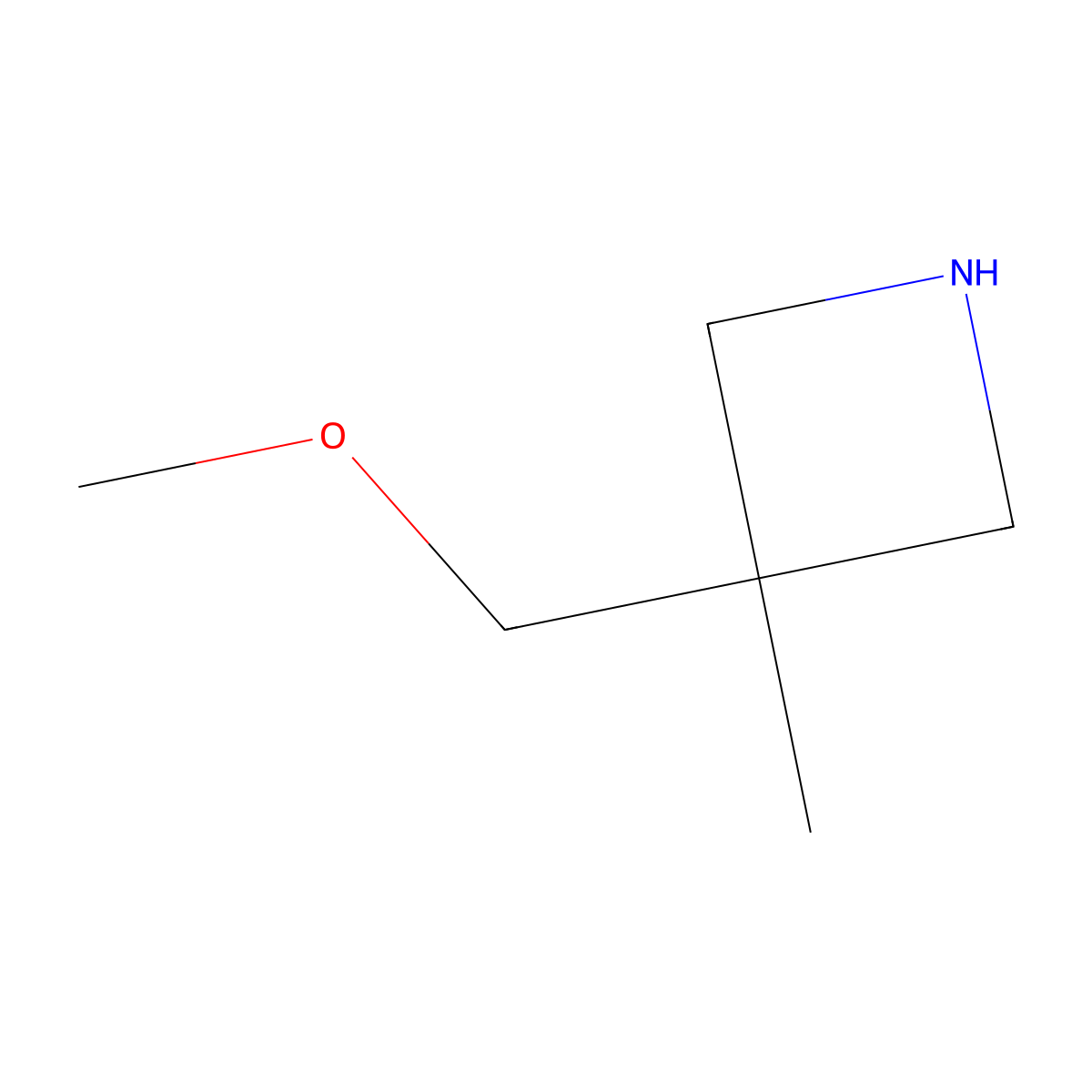 3-(Methoxymethyl)-3-methylazetidine molecular structure, CAS 1564903-78-1