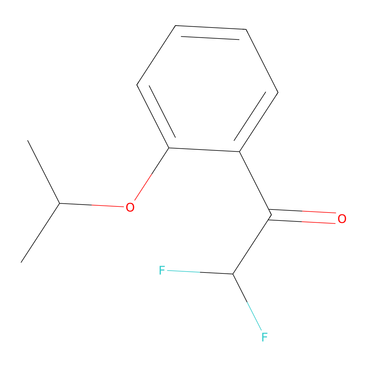 2,2-Difluoro-1-(2-isopropoxyphenyl)ethan-1-one molecular structure, CAS 1564904-20-6