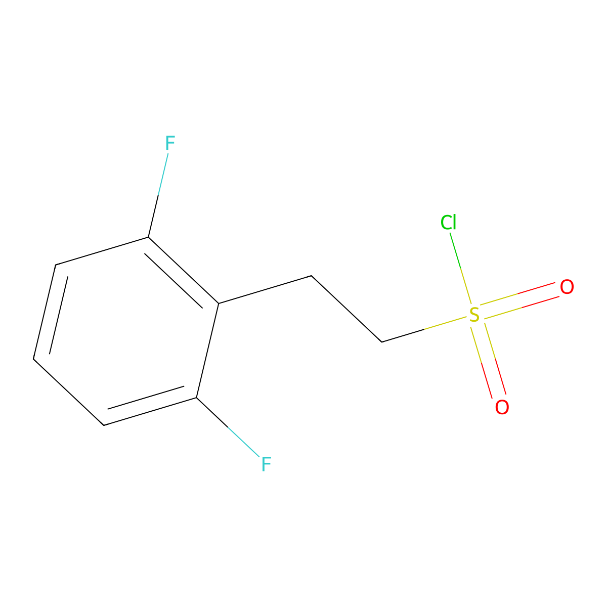 2-(2,6-Difluorophenyl)ethane-1-sulfonyl chloride molecular structure, CAS 1564905-81-2