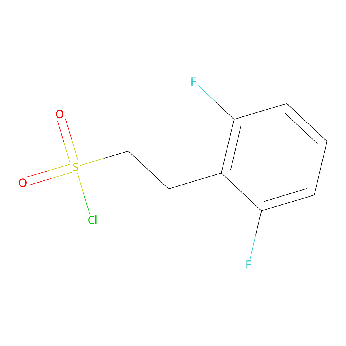2-(2,6-Difluorophenyl)ethane-1-sulfonyl chloride molecular structure, CAS 1564905-81-2