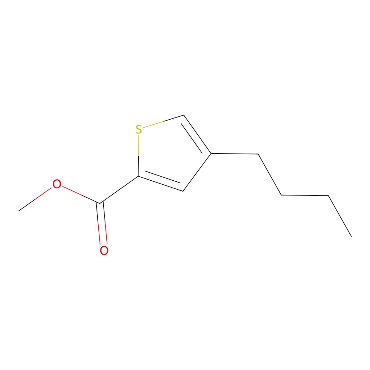 Methyl 4-butylthiophene-2-carboxylate molecular structure, CAS 156491-70-2