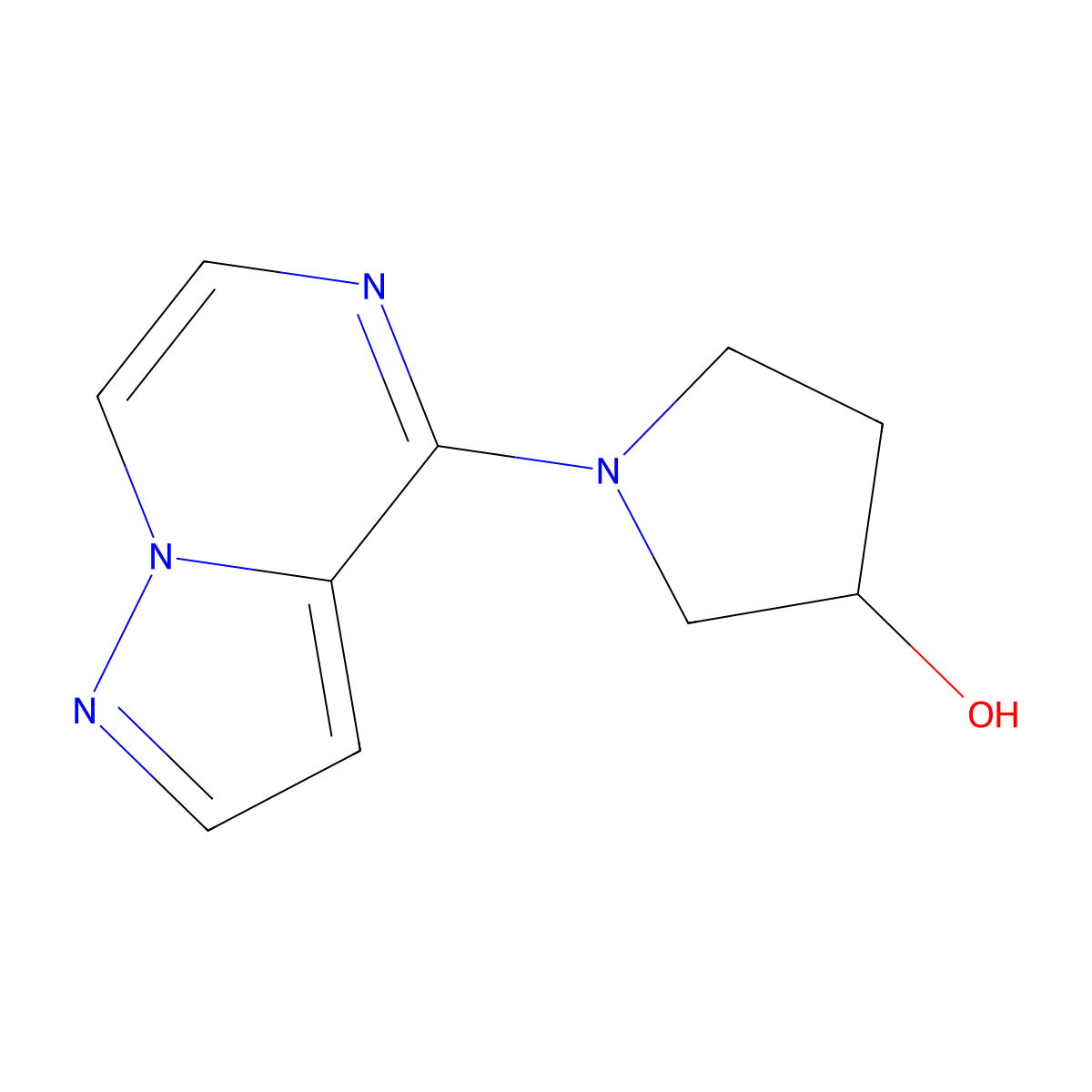1-(Pyrazolo[1,5-a]pyrazin-4-yl)pyrrolidin-3-ol molecular structure, CAS 1564913-44-5
