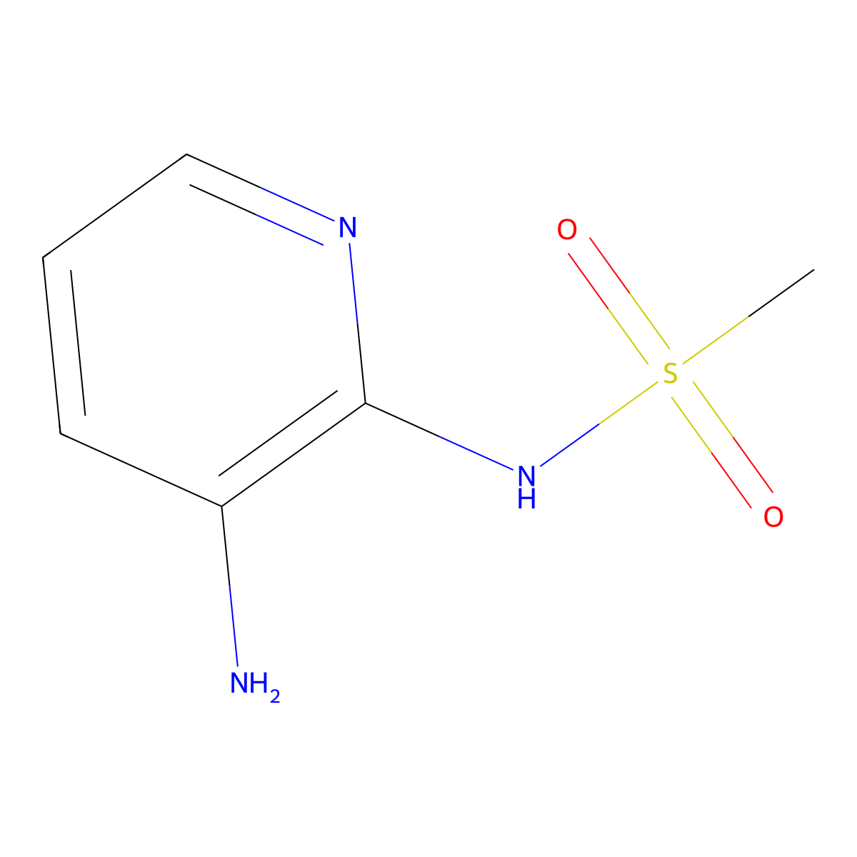 N-(3-aminopyridin-2-yl)methanesulfonamide molecular structure, CAS 1564916-50-2