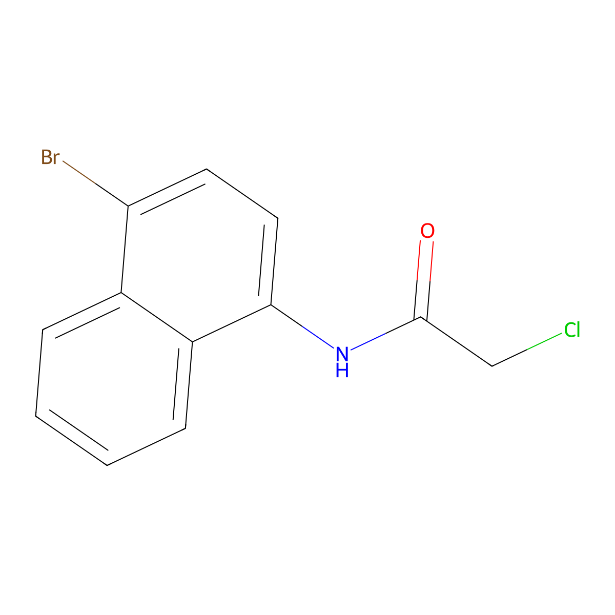 N-(4-bromonaphthalen-1-yl)-2-chloroacetamide molecular structure, CAS 1564916-85-3