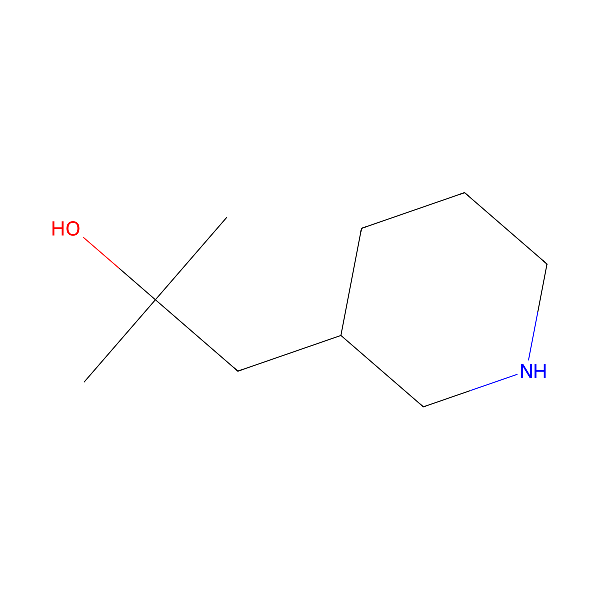 2-Methyl-1-(piperidin-3-yl)propan-2-ol molecular structure, CAS 1564916-92-2