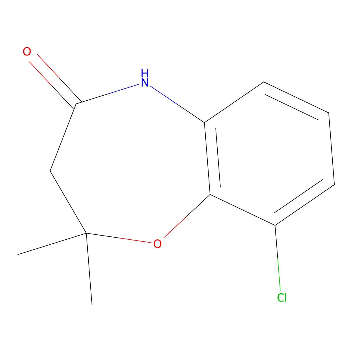 9-Chloro-2,2-dimethyl-2,3,4,5-tetrahydro-1,5-benzoxazepin-4-one molecular structure, CAS 1564917-63-0