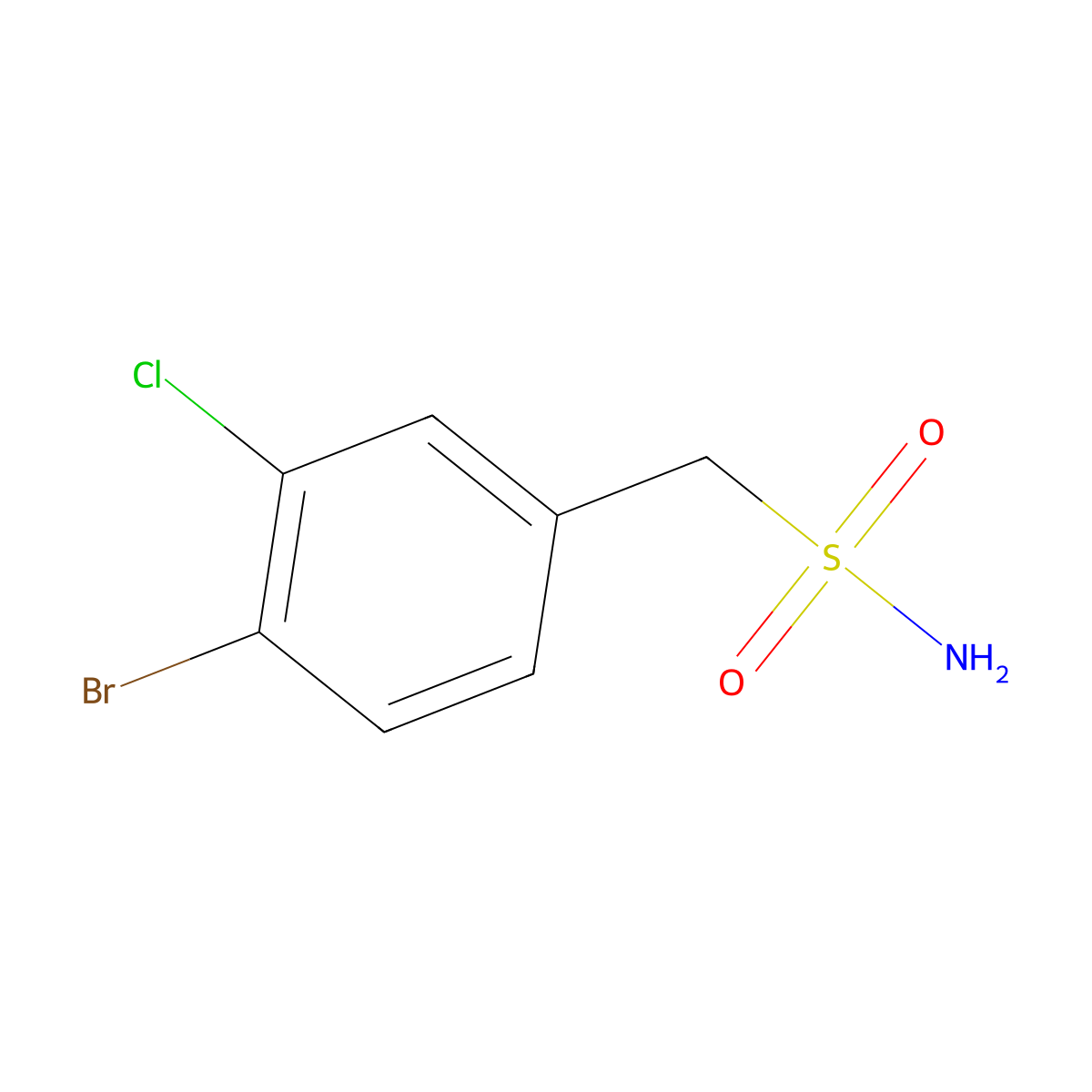 (4-Bromo-3-chlorophenyl)methanesulfonamide molecular structure, CAS 1564919-94-3