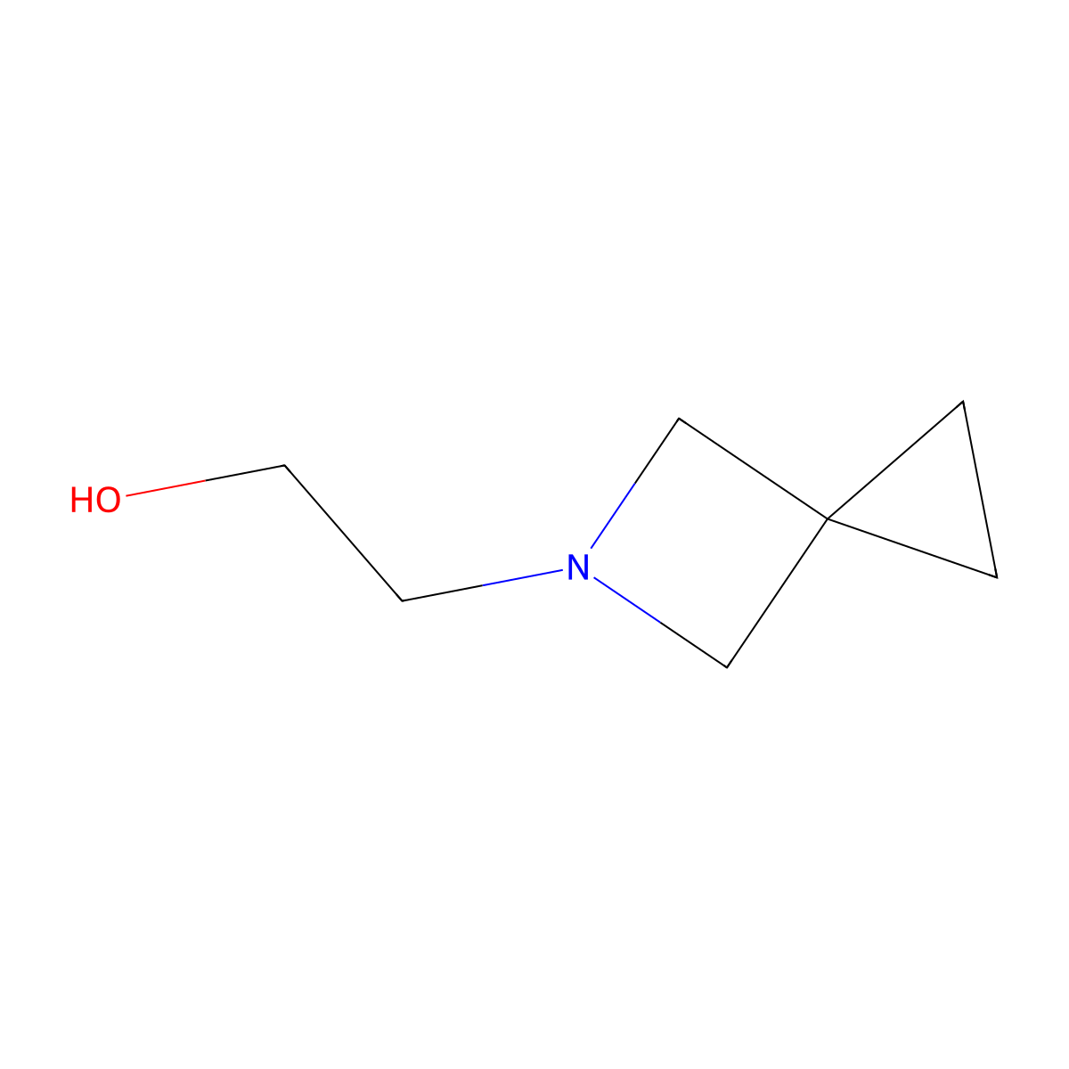 2-(5-Azaspiro[2.3]hexan-5-yl)ethanol molecular structure, CAS 1564938-00-6