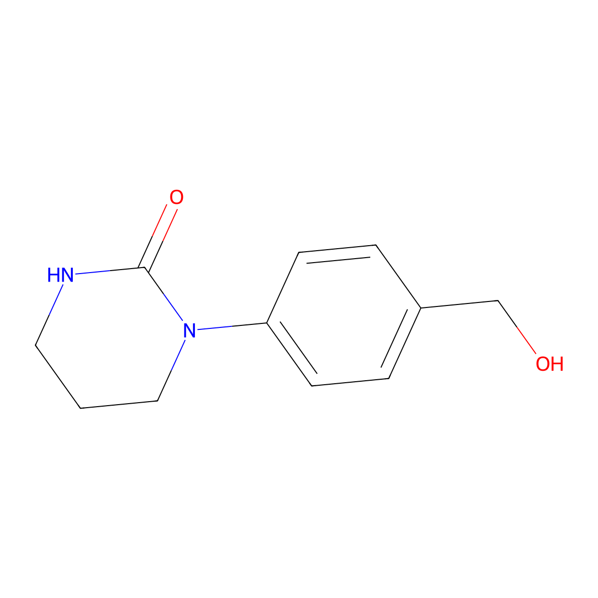 1-(4-(Hydroxymethyl)phenyl)tetrahydropyrimidin-2(1H)-one molecular structure, CAS 1564939-81-6