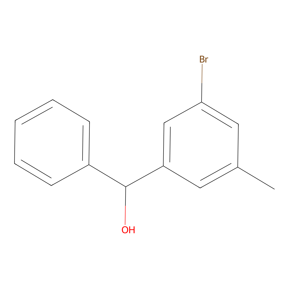 (3-Bromo-5-methylphenyl)(phenyl)methanol molecular structure, CAS 1564944-66-6