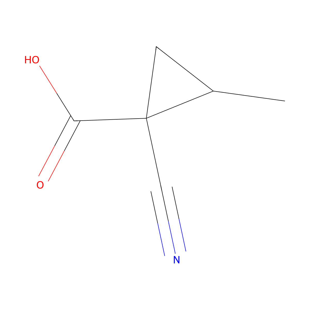 1-Cyano-2-methylcyclopropane-1-carboxylic acid molecular structure, CAS 1564949-98-9