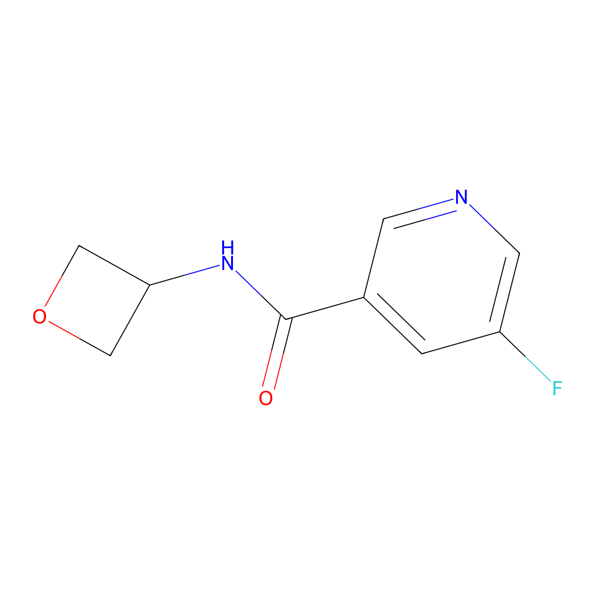 5-Fluoro-N-(oxetan-3-YL)nicotinamide molecular structure, CAS 1564958-15-1