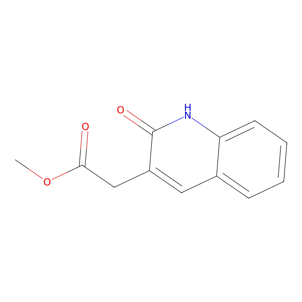 Methyl 2-(2-oxo-1,2-dihydroquinolin-3-yl)acetate molecular structure, CAS 156496-39-8