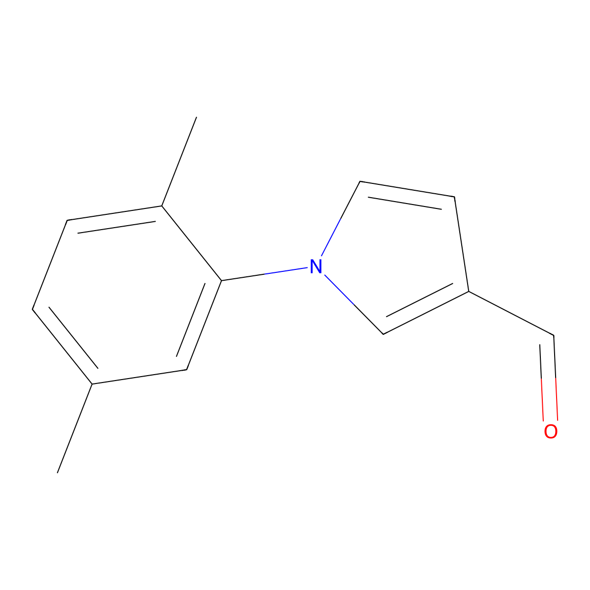 1-(2,5-dimethylphenyl)-1H-pyrrole-3-carbaldehyde molecular structure, CAS 156496-69-4