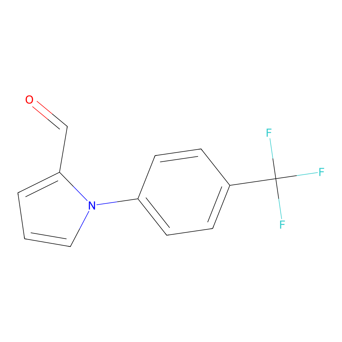 1-[4-(trifluoromethyl)phenyl]-1H-pyrrole-2-carbaldehyde molecular structure, CAS 156496-70-7