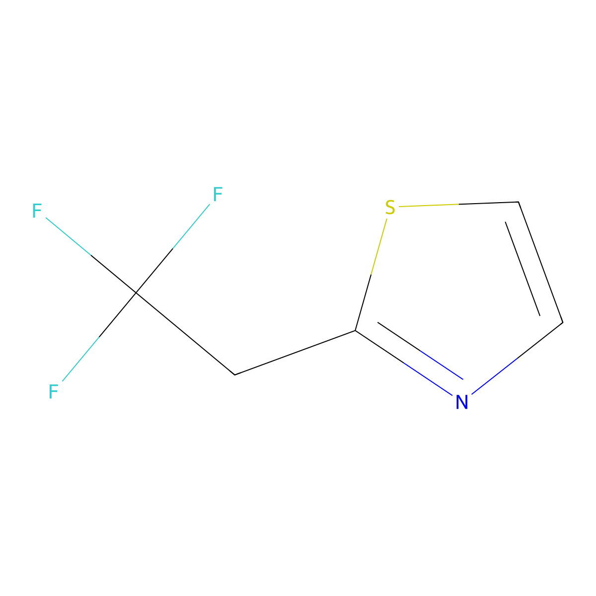 2-(2,2,2-Trifluoroethyl)-1,3-thiazole molecular structure, CAS 1564962-37-3