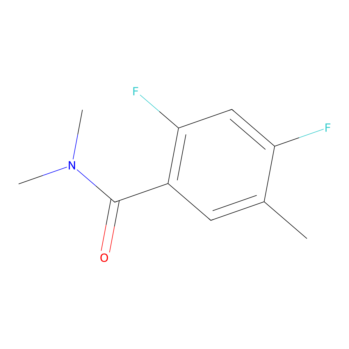 2,4-difluoro-N,N,5-trimethylbenzamide molecular structure, CAS 1564965-30-5